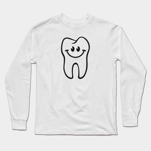 Tooth- / Dent- / Diente- / Zahn- / Dente-Smiley Long Sleeve T-Shirt by MrFaulbaum